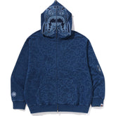 CLOUD CAMO TIGER UPCYCLED RELAXED FIT FULL ZIP HOODIE MENS