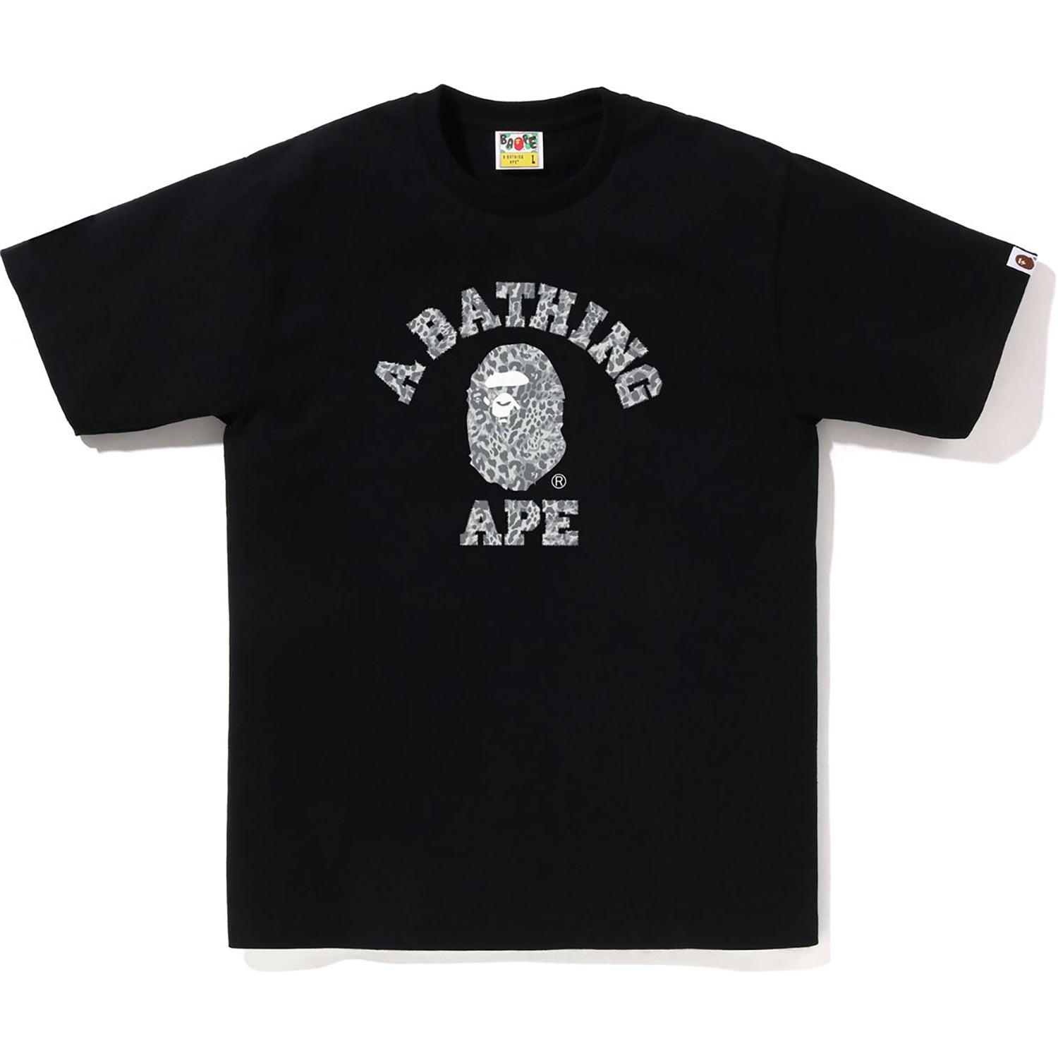 WILD LEOPARD PATTERN COLLEGE TEE MENS