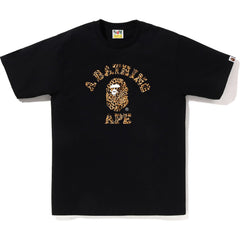 WILD LEOPARD PATTERN COLLEGE TEE MENS