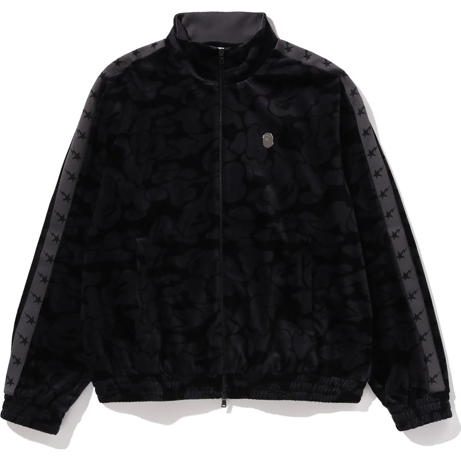 SOLID CAMO VELOUR METAL ONE POINT RELAXED FIT TRACK JACKET MENS