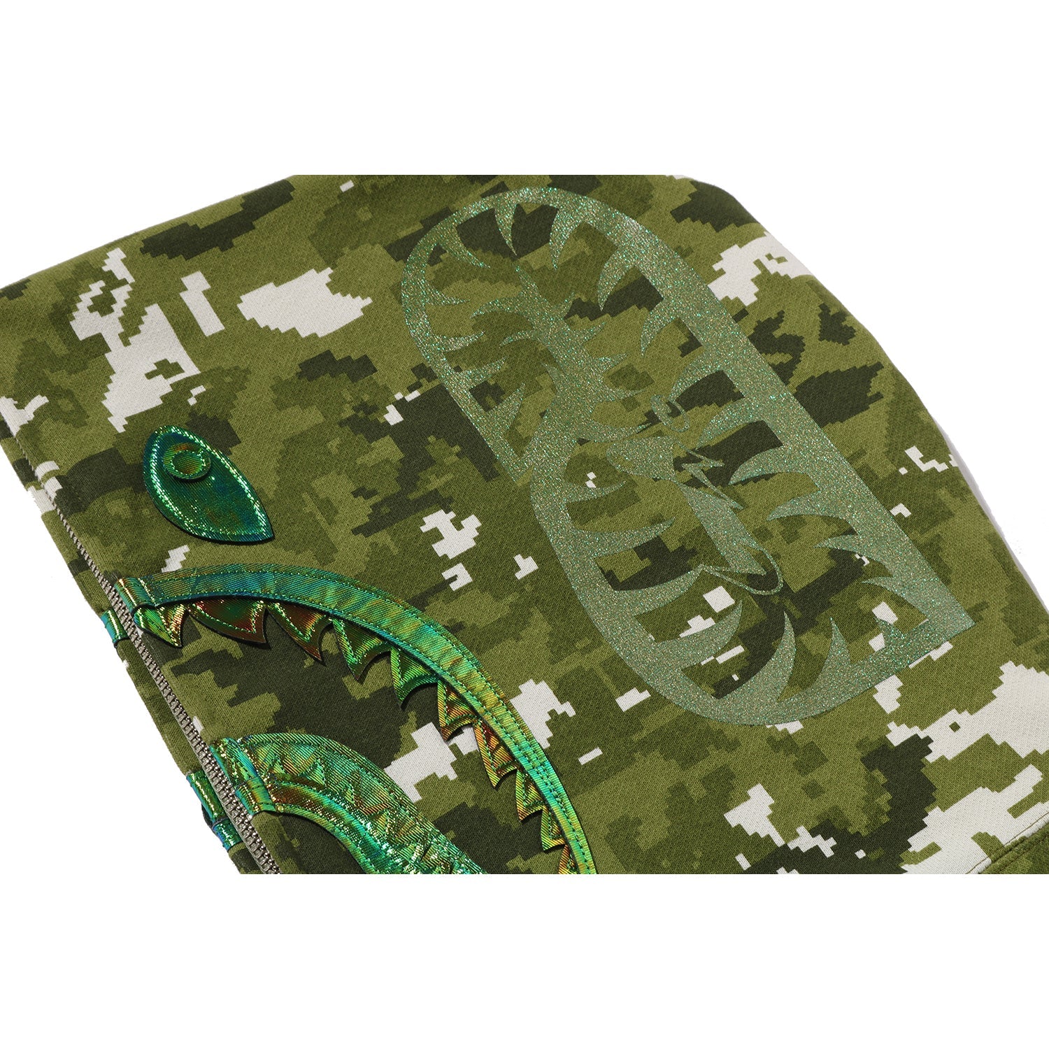 MULTI PIXEL CAMO SHARK FULL ZIP HOODIE LADIES
